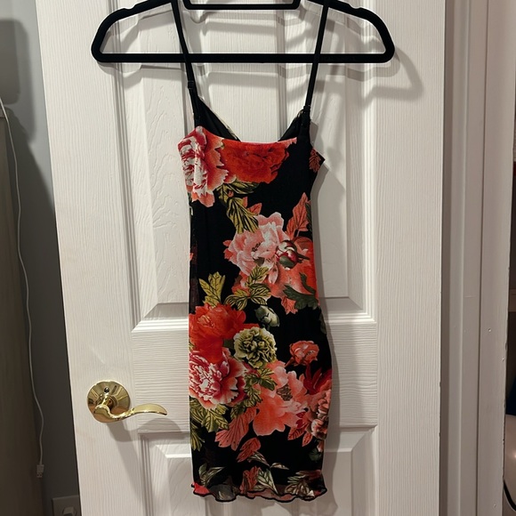 Marnie Mini Dress in Black Floral Superdown - Picture 10 of 10